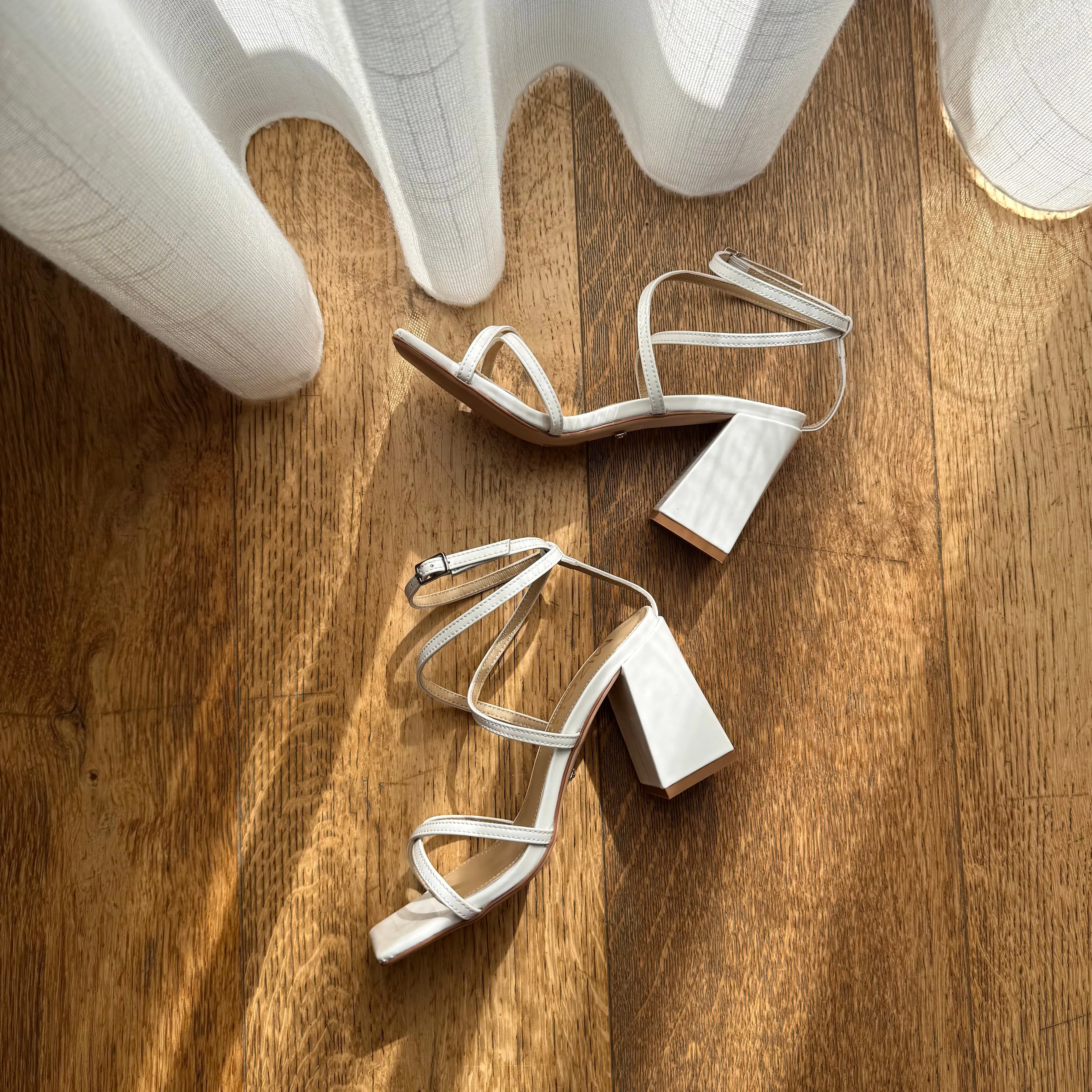 *ADAGIO - white patent strappy sandal