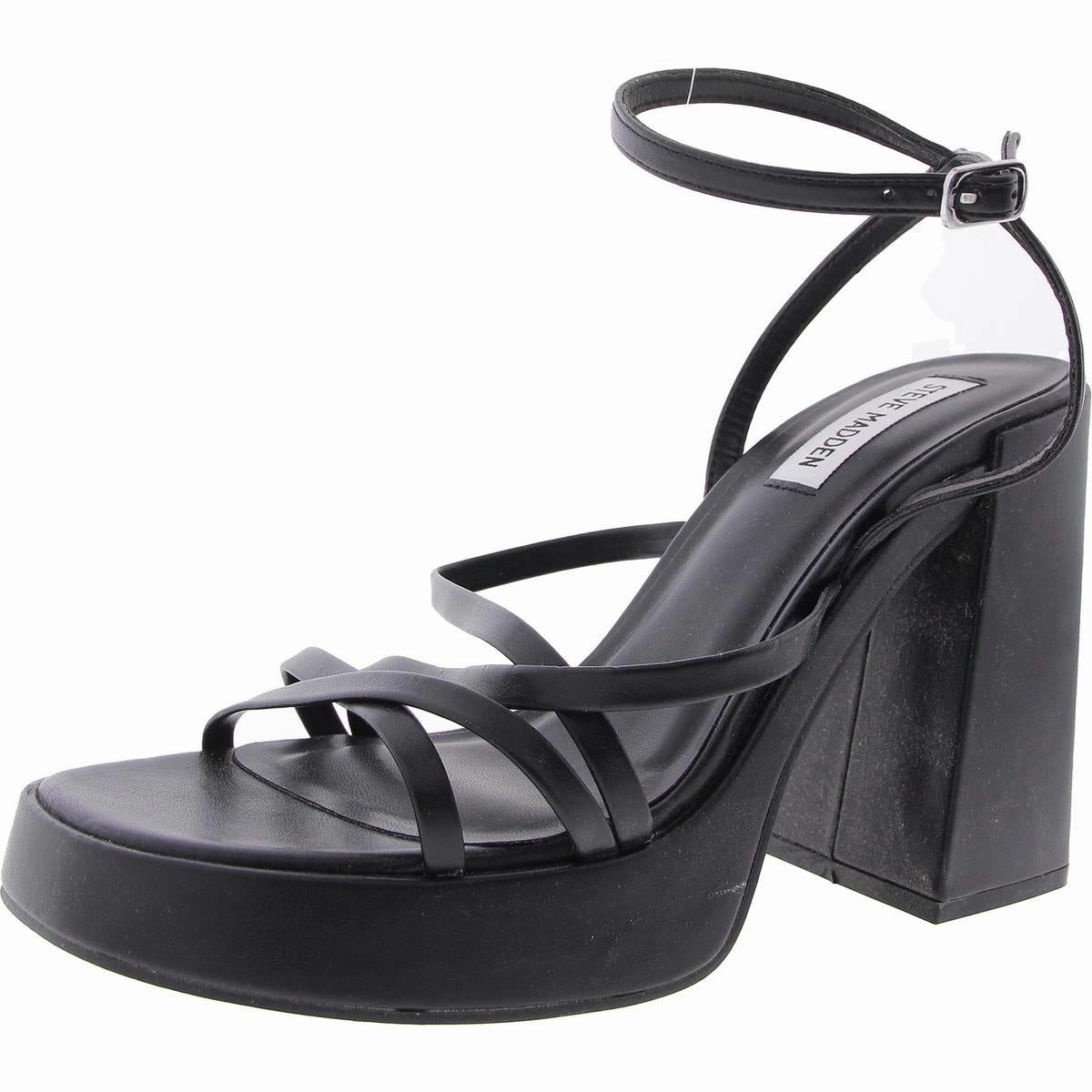 Affection Womens Strappy Patent Platform Sandals
