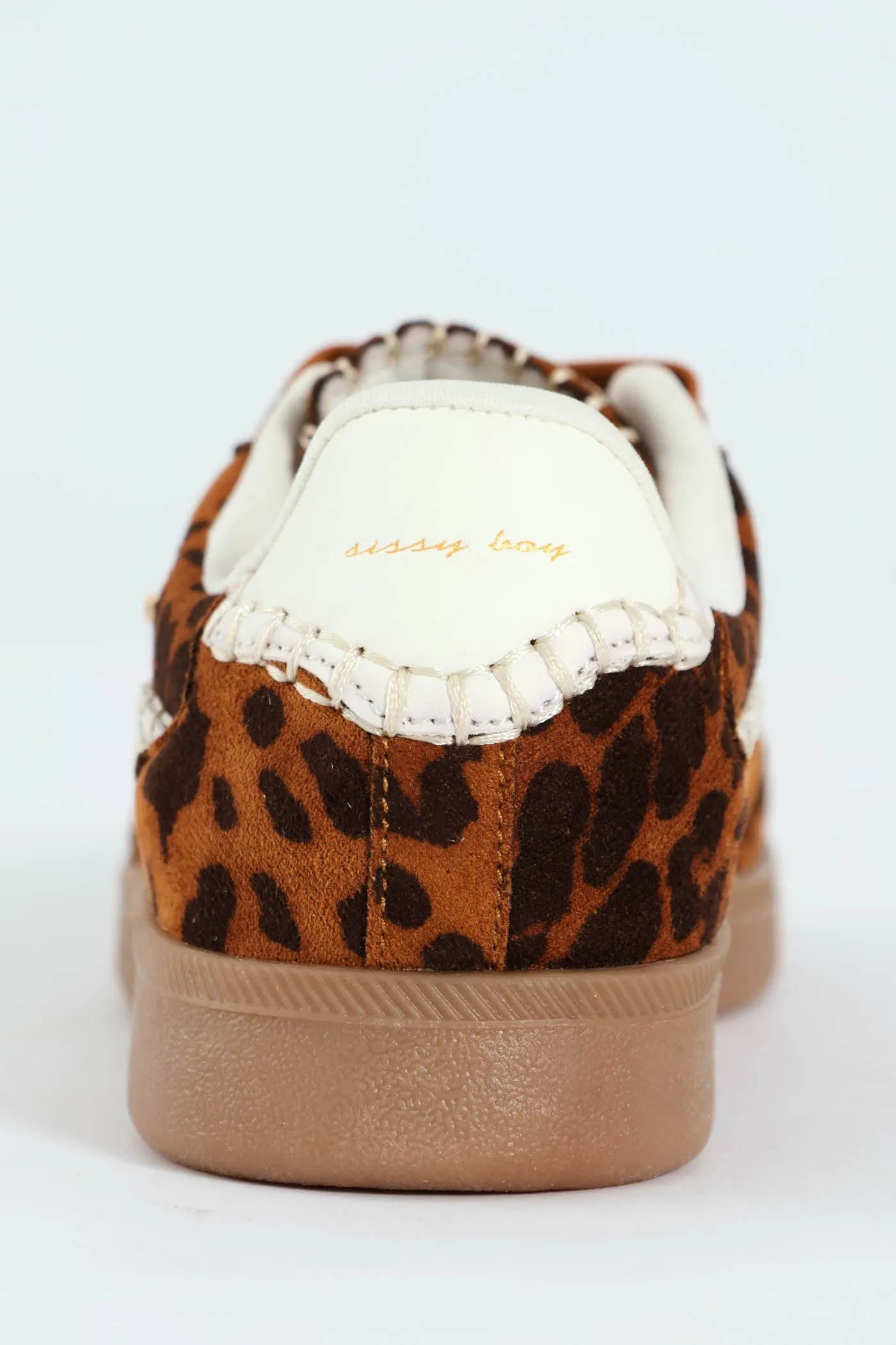 All Over Leopard Print Gum Outsole Sneaker - Brown