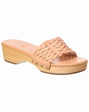 Ancient Greek Sandals Open Woven Leather Clog