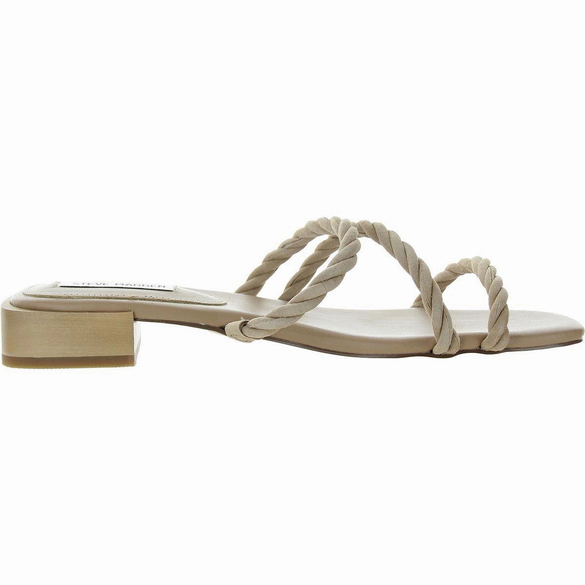 Annah Womens Braided Suede Slide Sandals