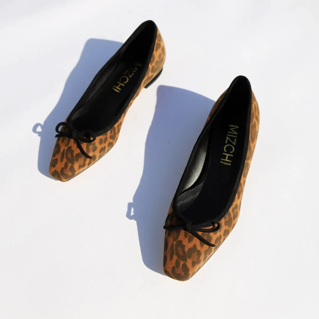 ARRABELLA - leopard ballerina pumps
