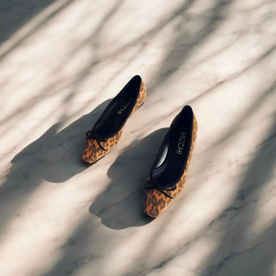 ARRABELLA - leopard ballerina pumps