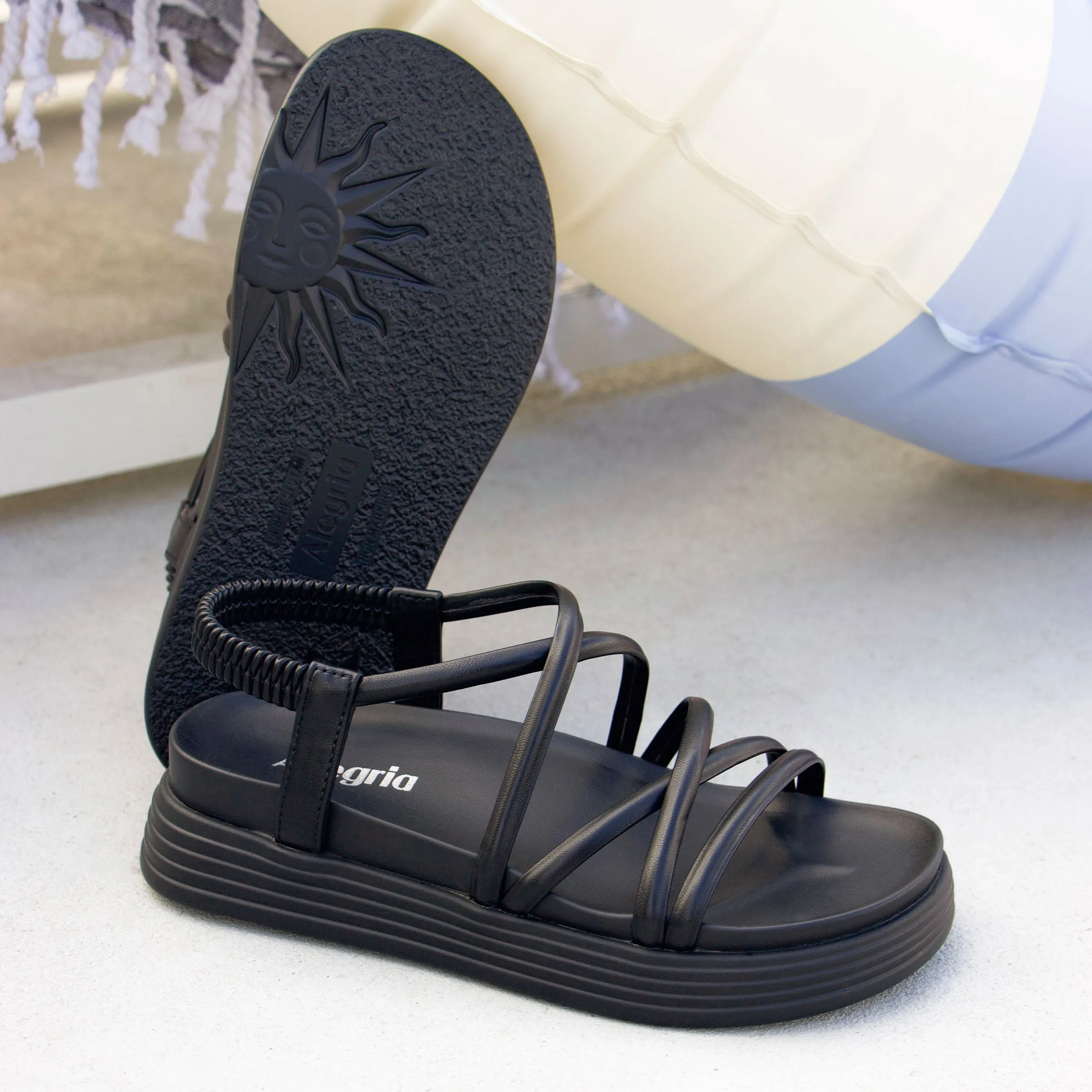 Audie Caviar Sandal