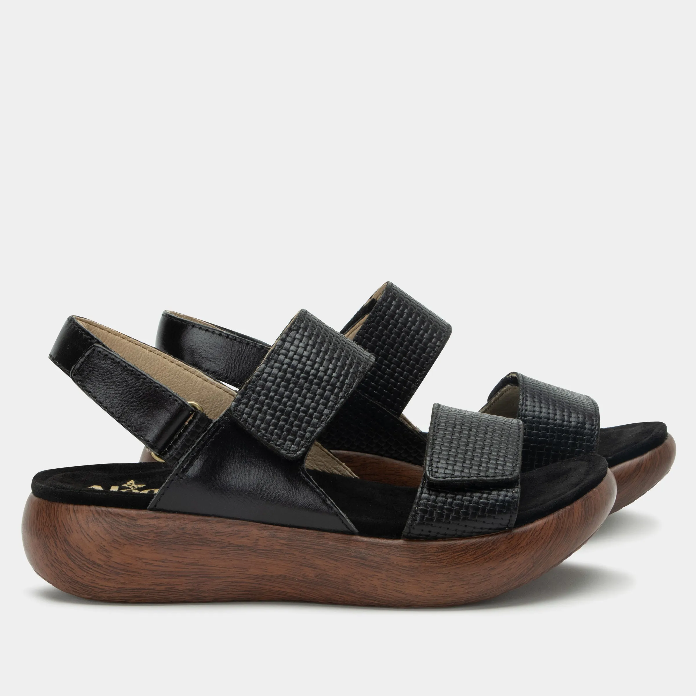Bailee Woven Noir Sandal