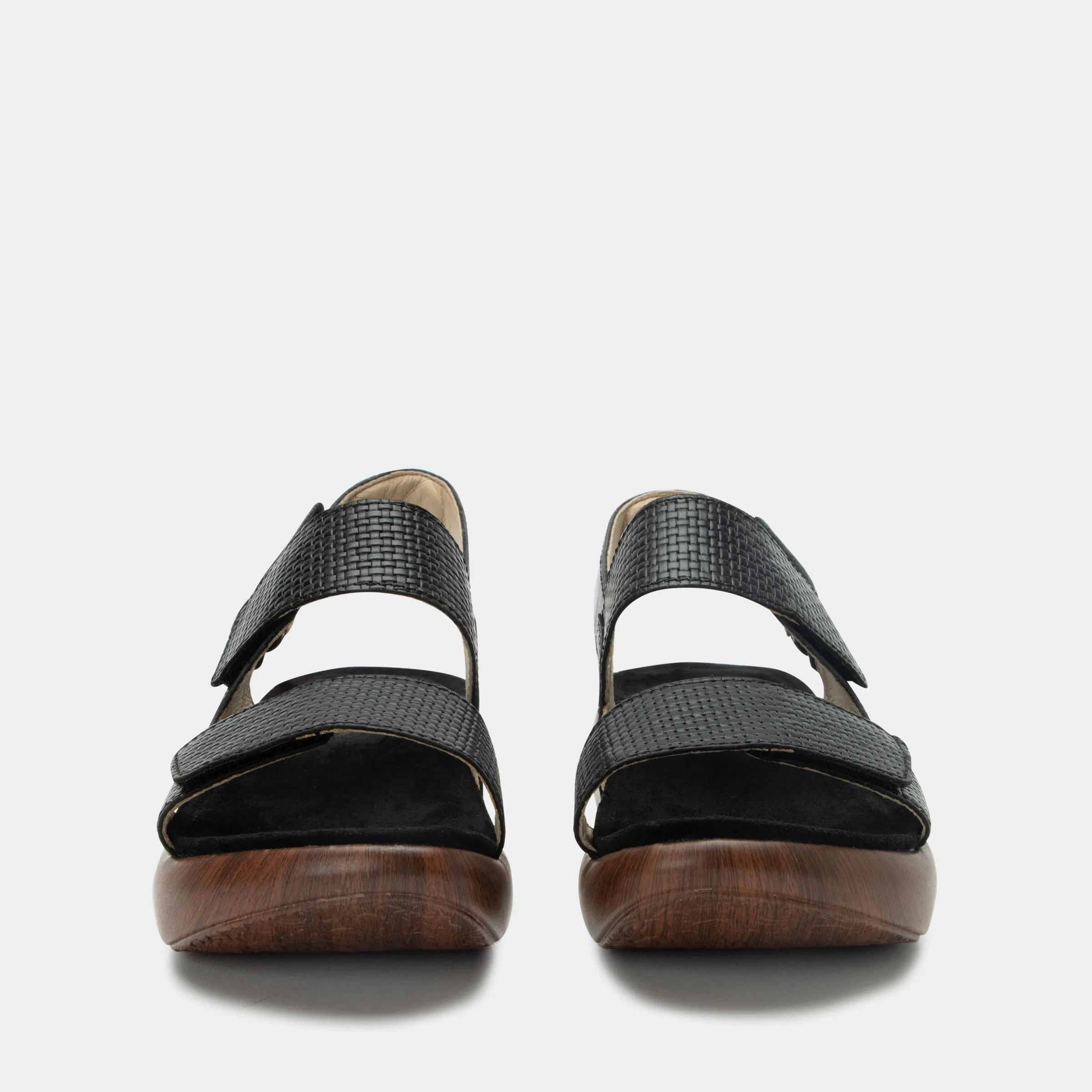 Bailee Woven Noir Sandal