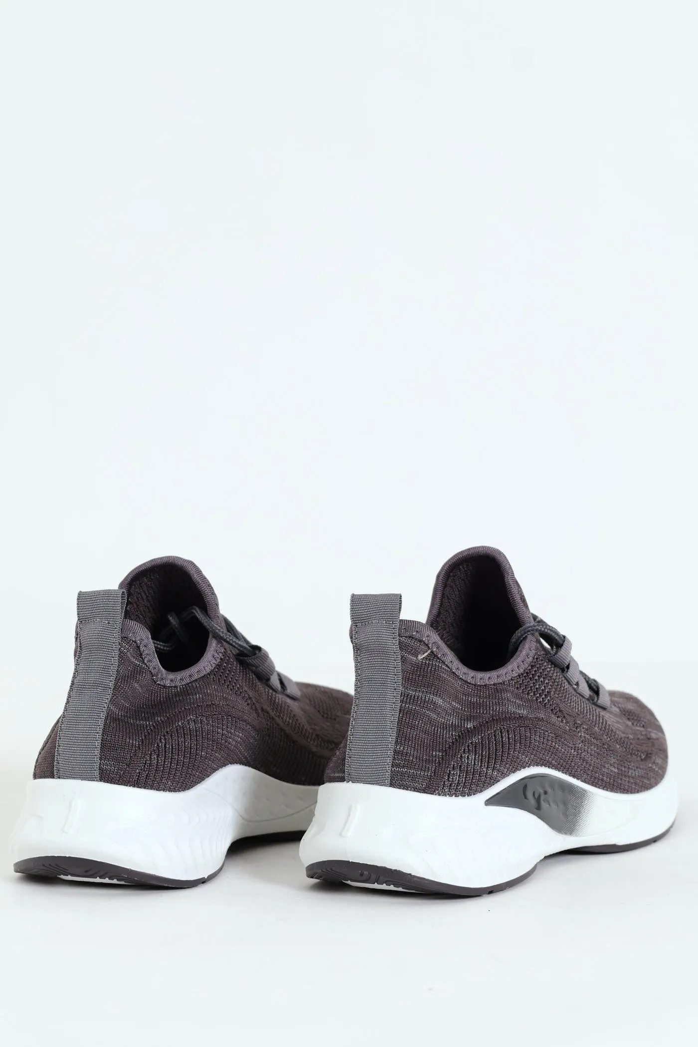 Basic Flyknit Lace Up Sneaker - Charcoal