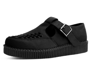 Black Faux Suede Viva Low Sandal