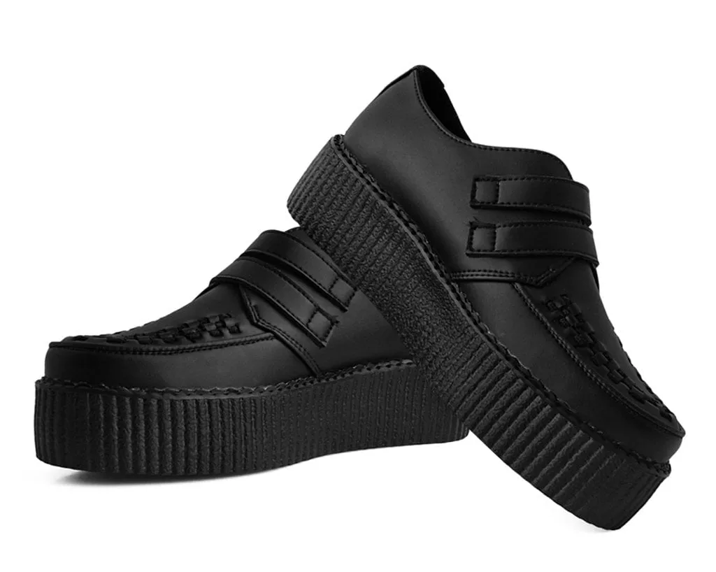 Black TUKskin 2-Buckle Skull Creeper