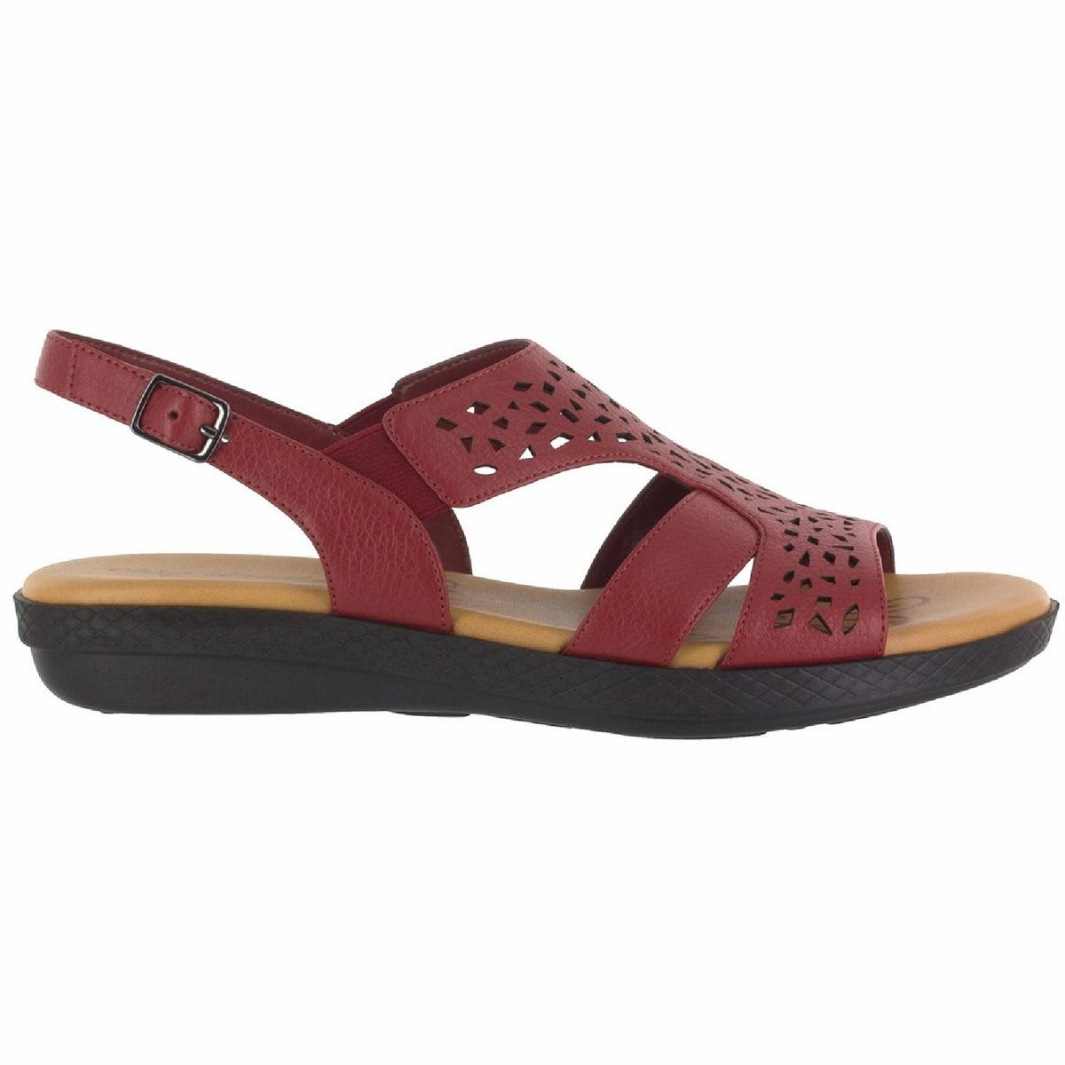 Bolt Womens Faux Leather Laser Cut Slingback Sandals