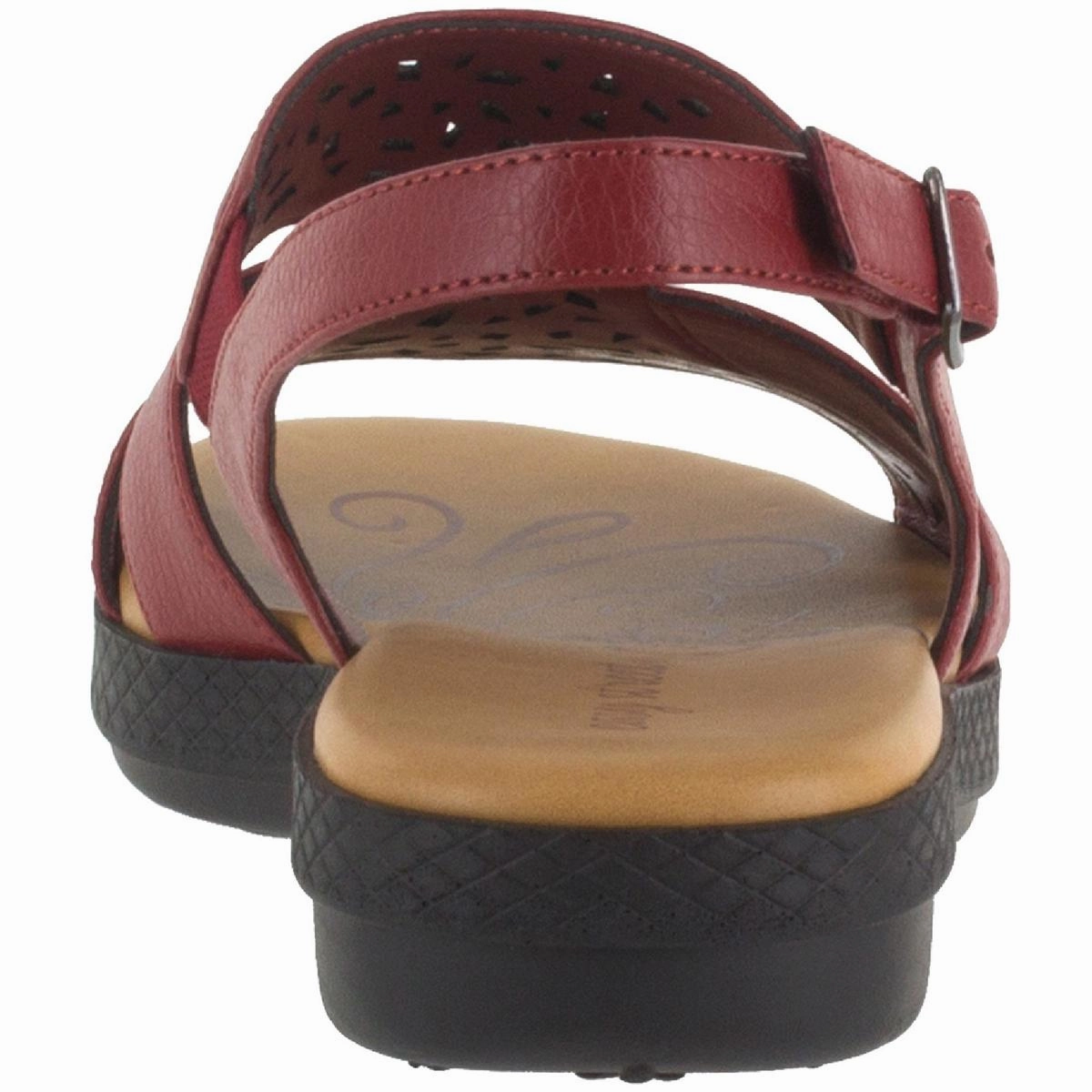 Bolt Womens Faux Leather Laser Cut Slingback Sandals