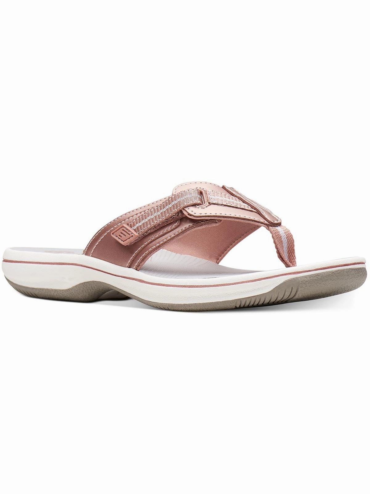 Brinkley Jazzh Womens Toe-Post Cushioned Footbed Flip-Flops