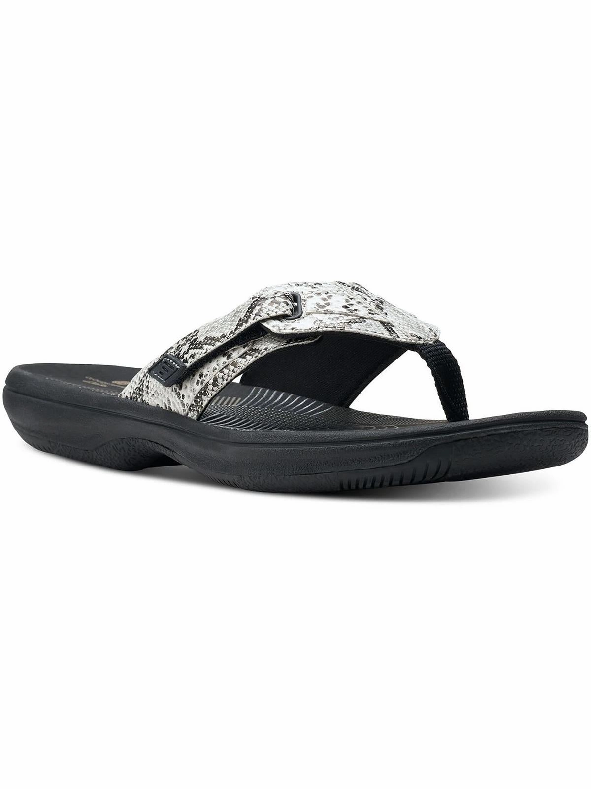 Brinkley Jazzh Womens Toe-Post Cushioned Footbed Flip-Flops