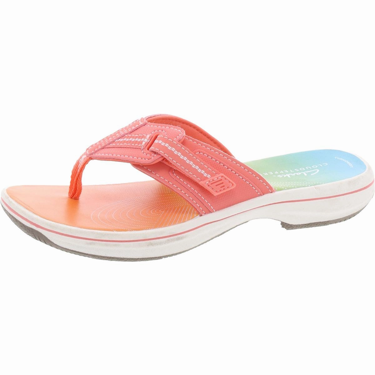 Brinkley Jazzh Womens Toe-Post Cushioned Footbed Flip-Flops