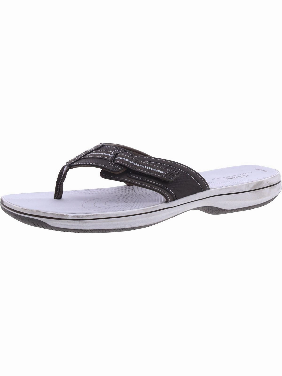 Brinkley Jazzh Womens Toe-Post Cushioned Footbed Flip-Flops