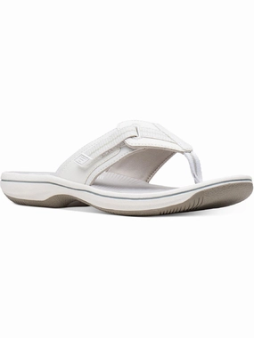 Brinkley Jazzh Womens Toe-Post Cushioned Footbed Flip-Flops