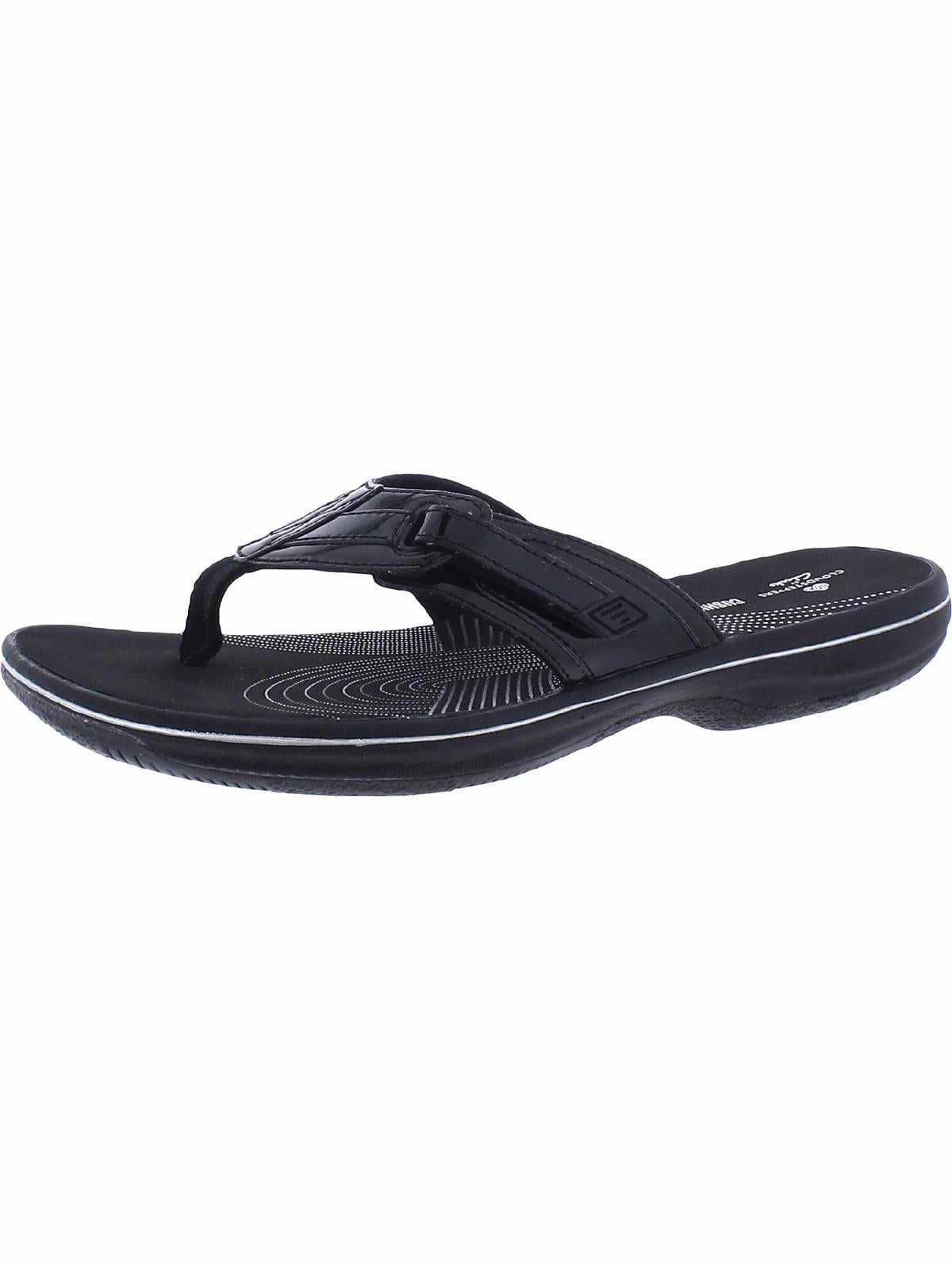 Brinkley Jazzh Womens Toe-Post Cushioned Footbed Flip-Flops