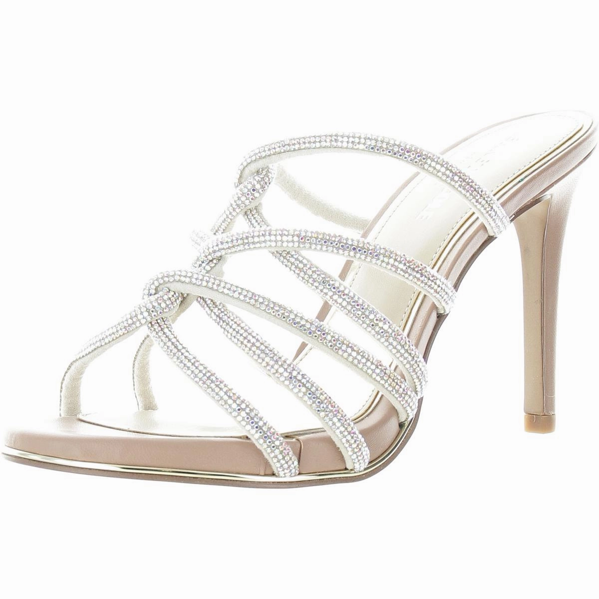 Brooke Womens Embellished Man Made Slide Sandals