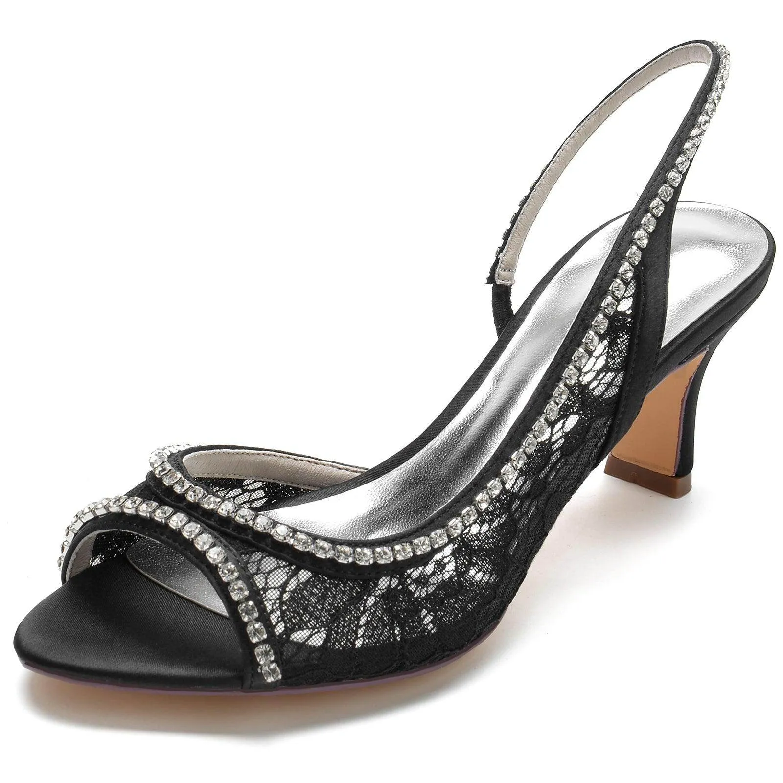 Chunky Heel 6.5cm Silk-Like Shoes CK0317