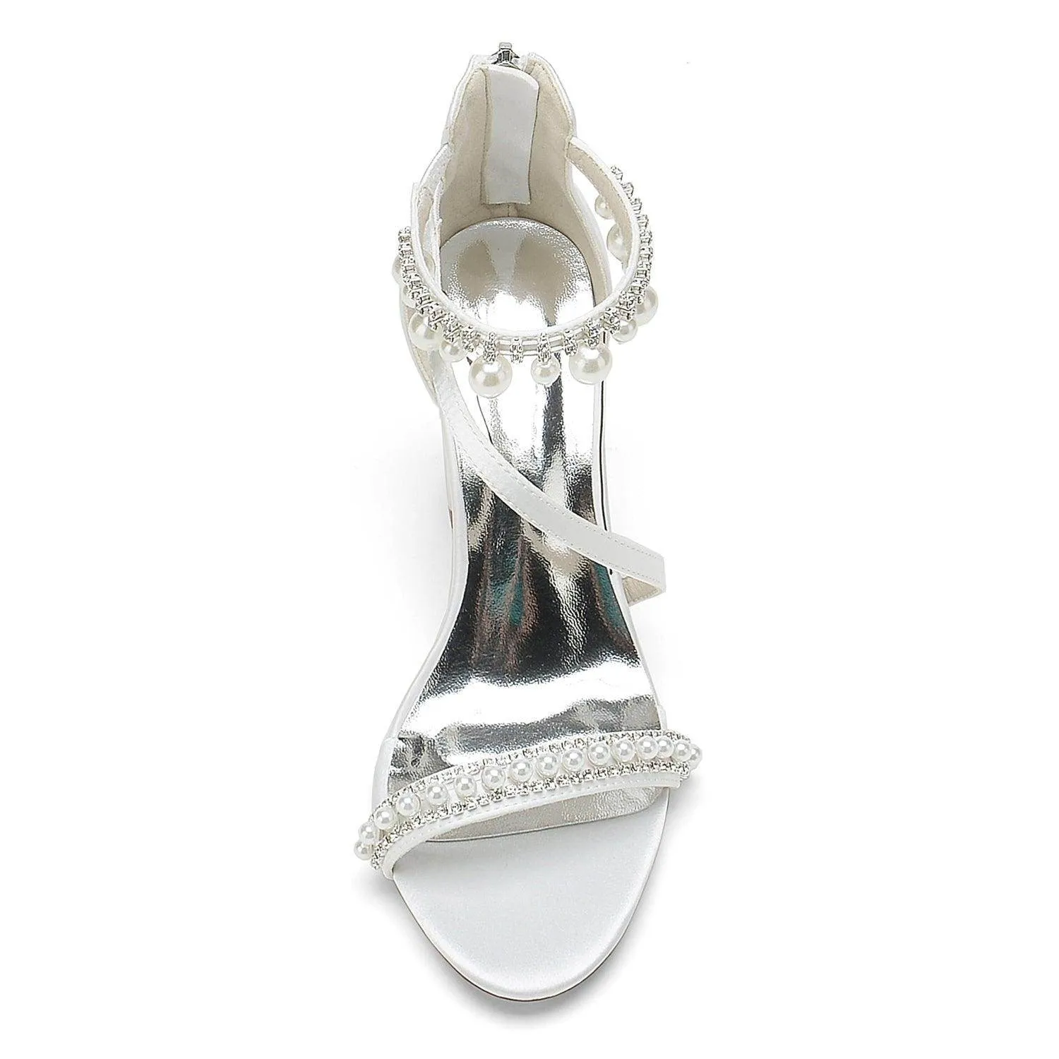 Chunky Heel 8.5cm Silk-Like Shoes CK0384