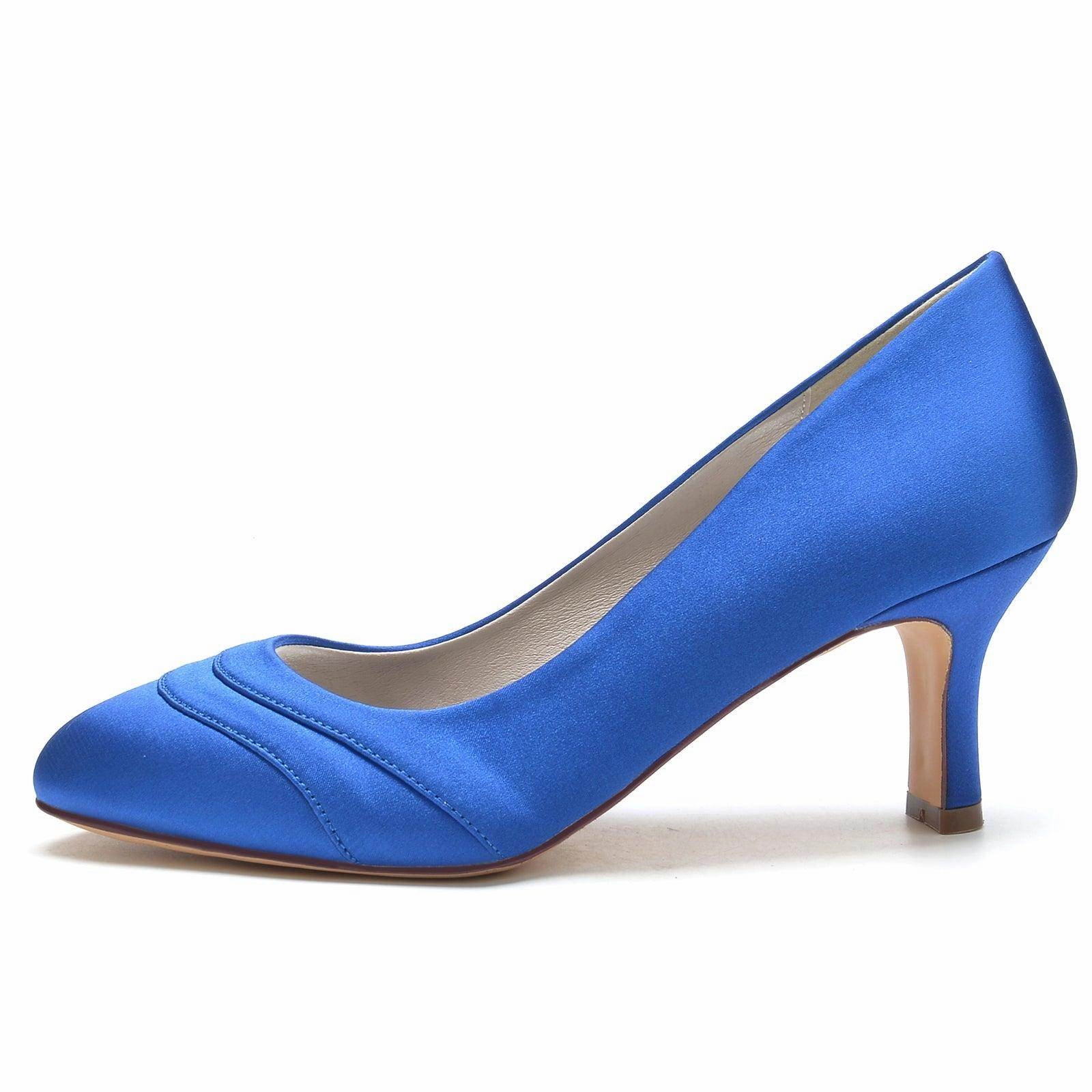 Chunky Heel 6.5cm Silk-Like Shoes CK0291