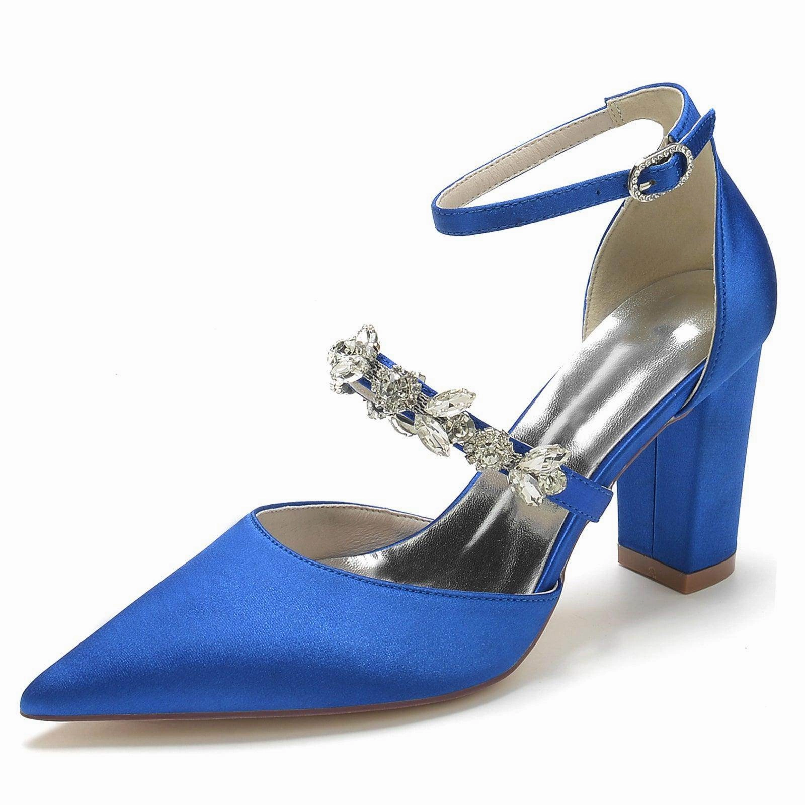 Chunky Heel 8.5cm Silk-Like Shoes CK0187