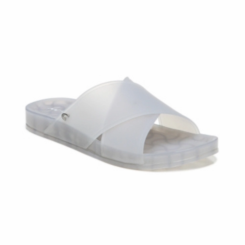 Circus NY by Sam Edelman Jaylee Slide Women's 5 Silver Cross Strap Sandal KHD974