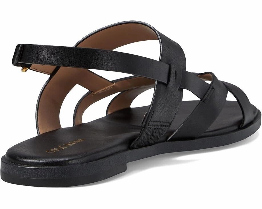 Cole Haan Fawn W30284 Slingback Women's 9 Black Leather Slip On Sandal FZP187 (Black,9)
