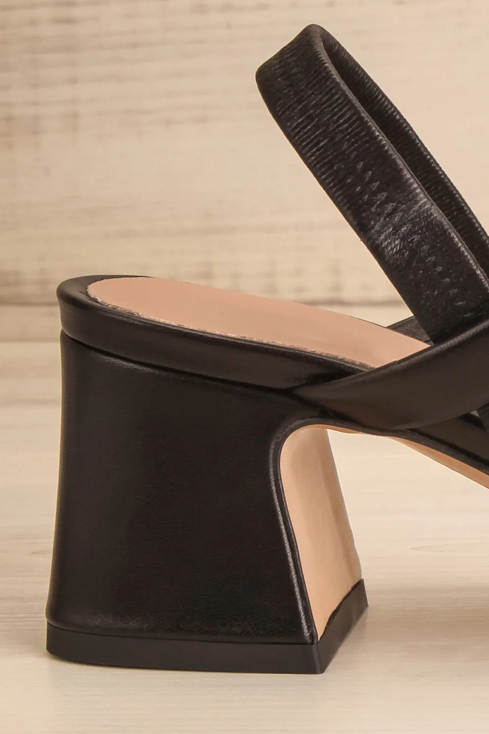 Cubisme | Strappy Block Heel Leather Sandals