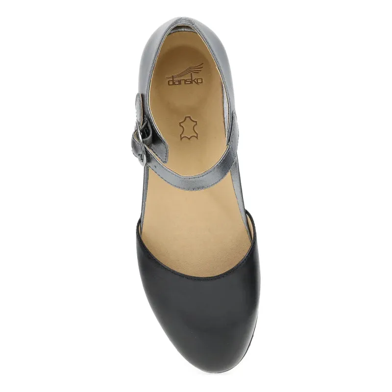 Dansko Women's Liv - Black/Pewter Metallic Nappa