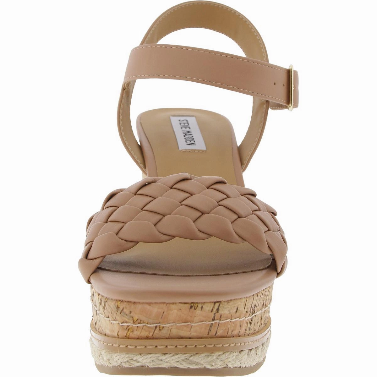 Darling Womens Woven Faux Leather Wedge Sandals