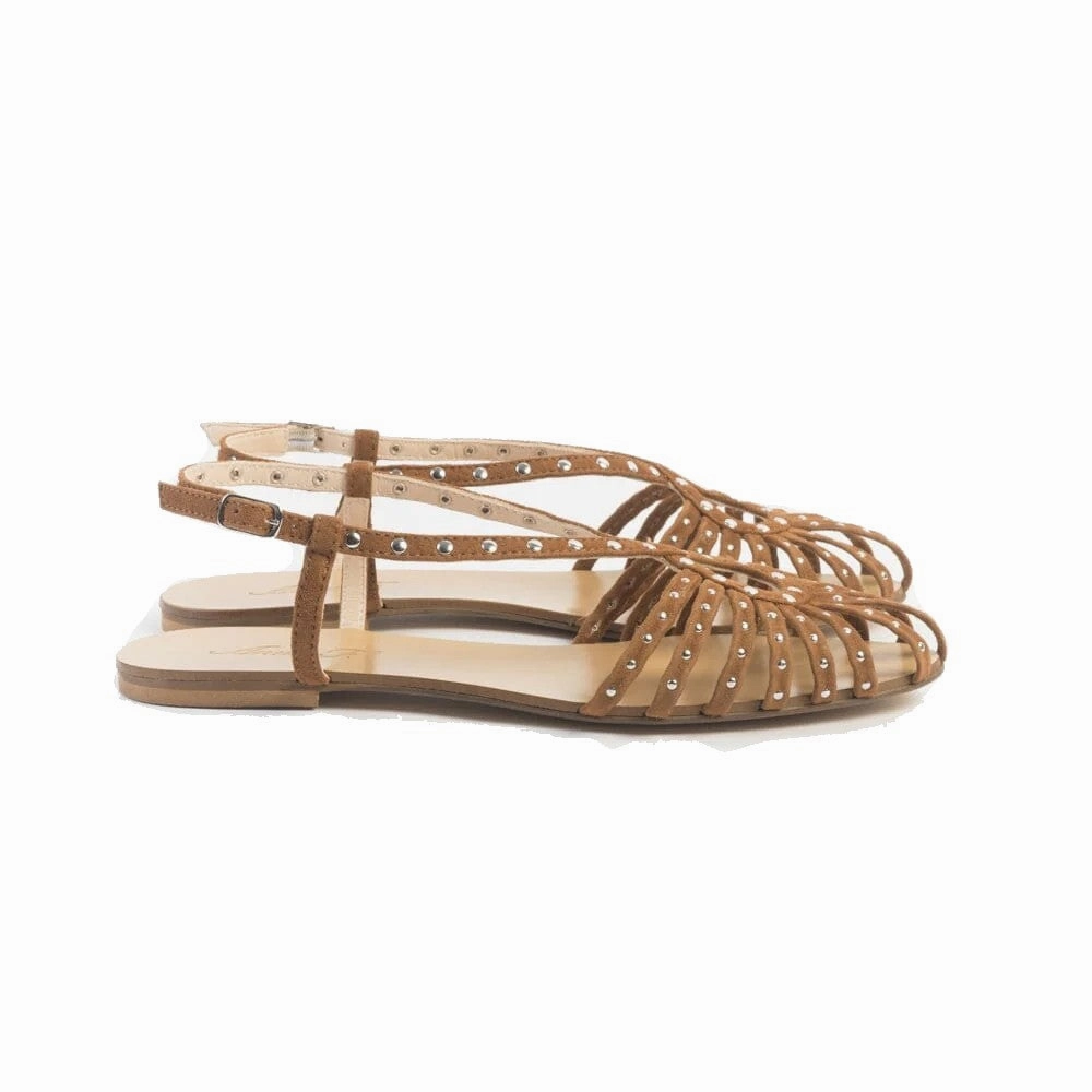 Delicate Strappy Sandal With Metallic Accents
