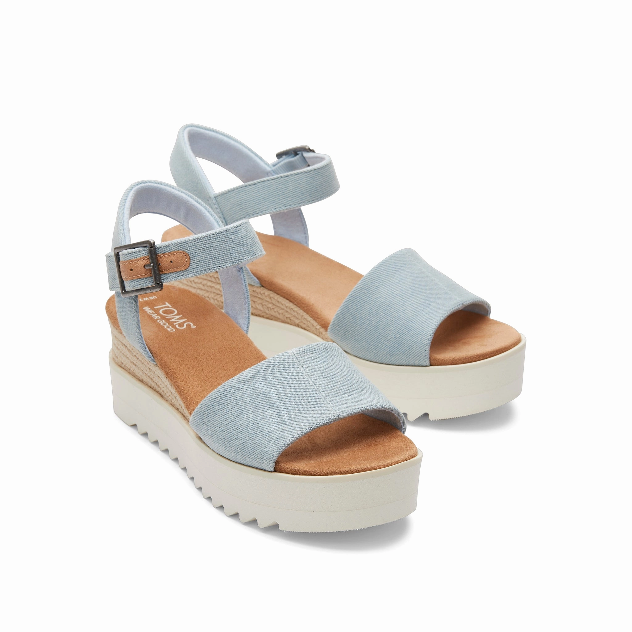 Diana Blue Denim Wedge Sandal