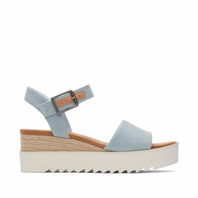 Diana Blue Denim Wedge Sandal