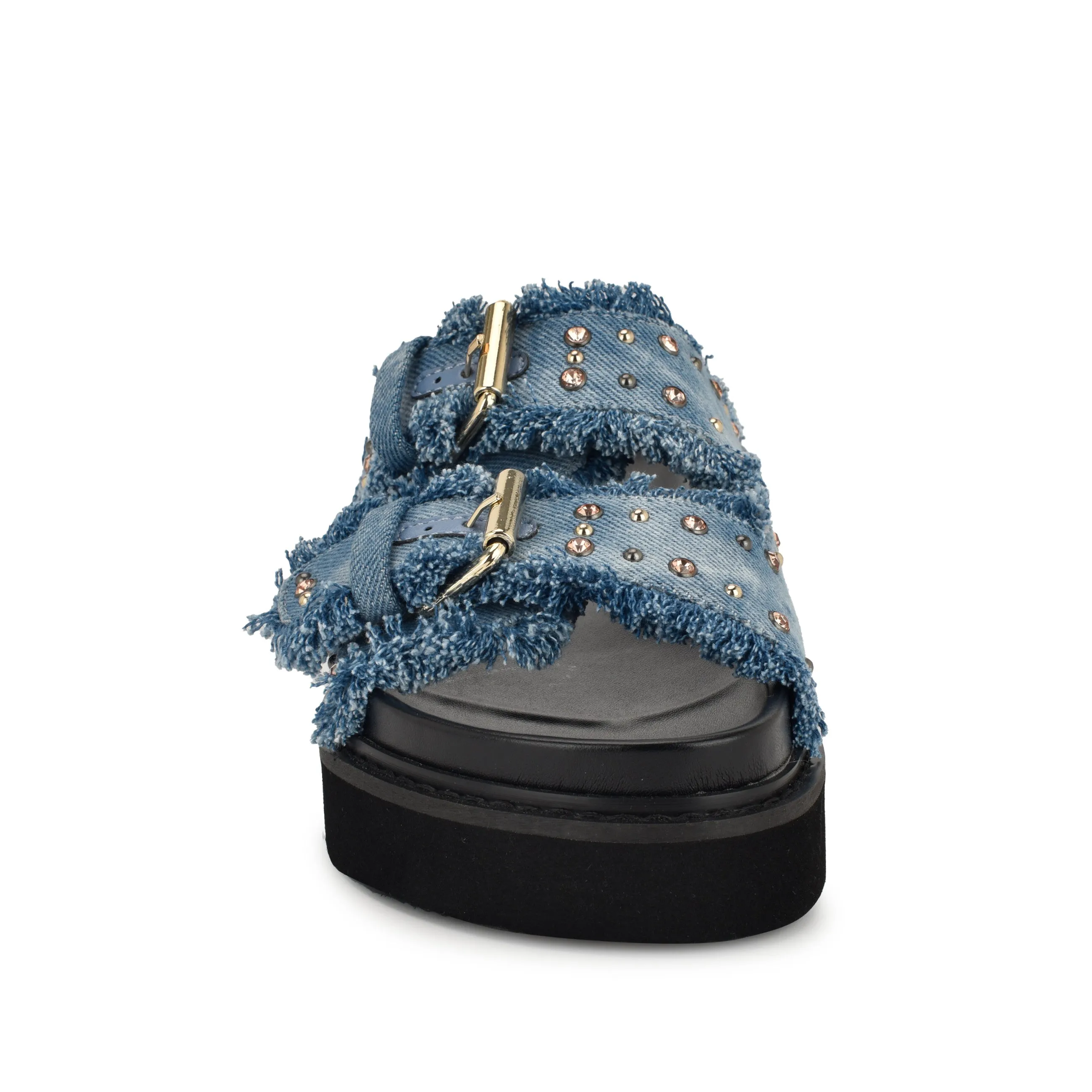 Eleny Buckle Slide Sandals