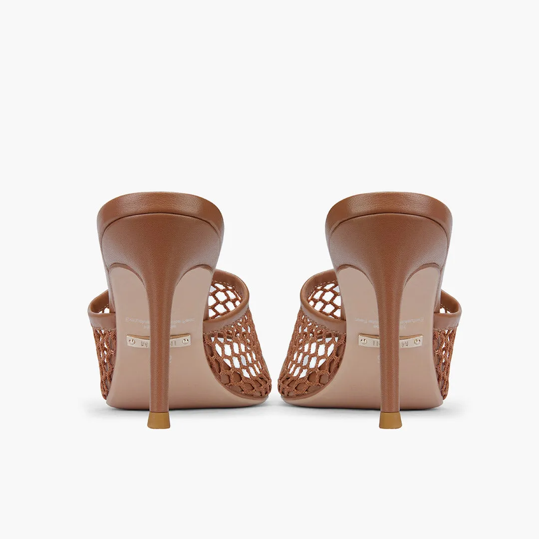 *Elowen - Beige Mesh Mules