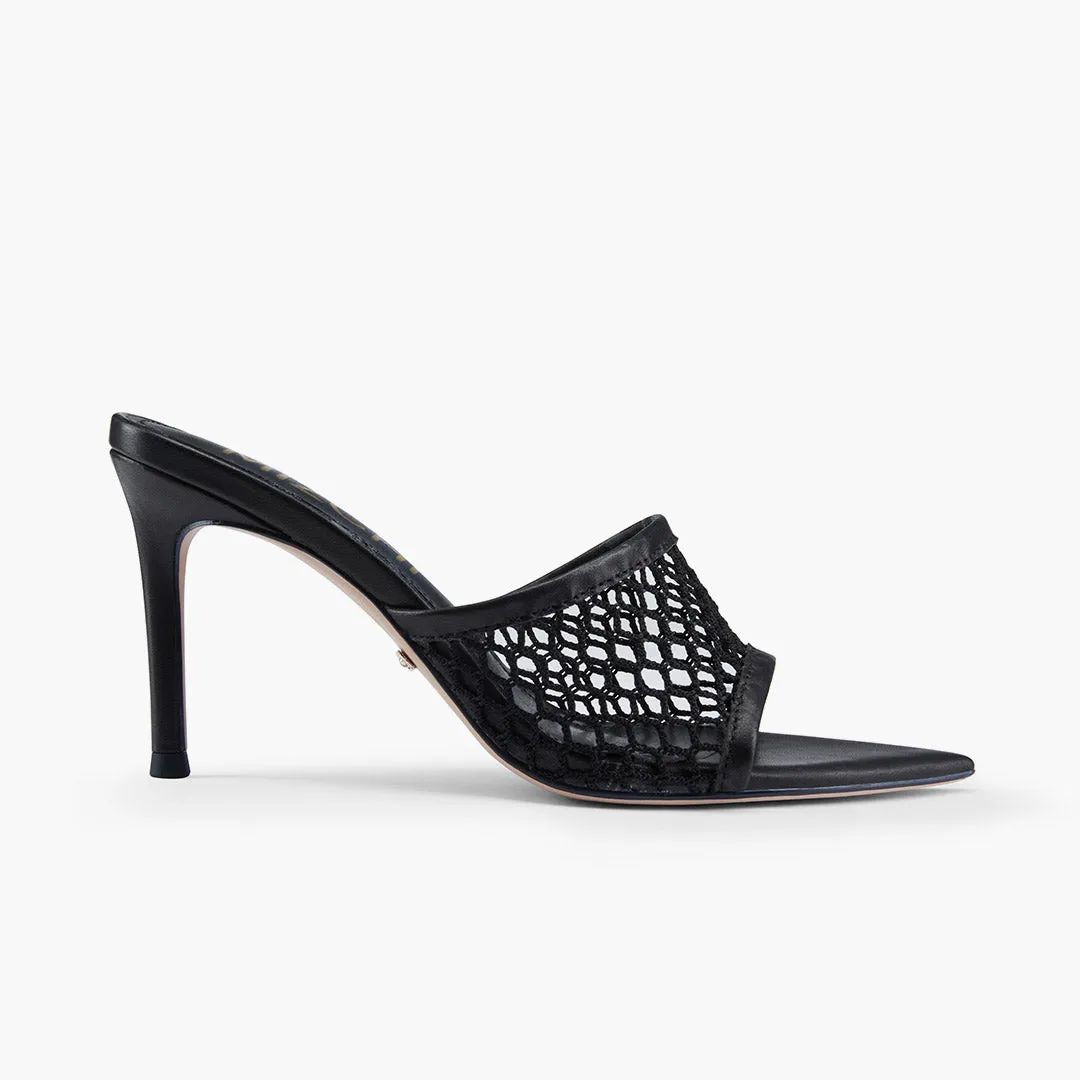 *Elowen - Black Mesh Mules