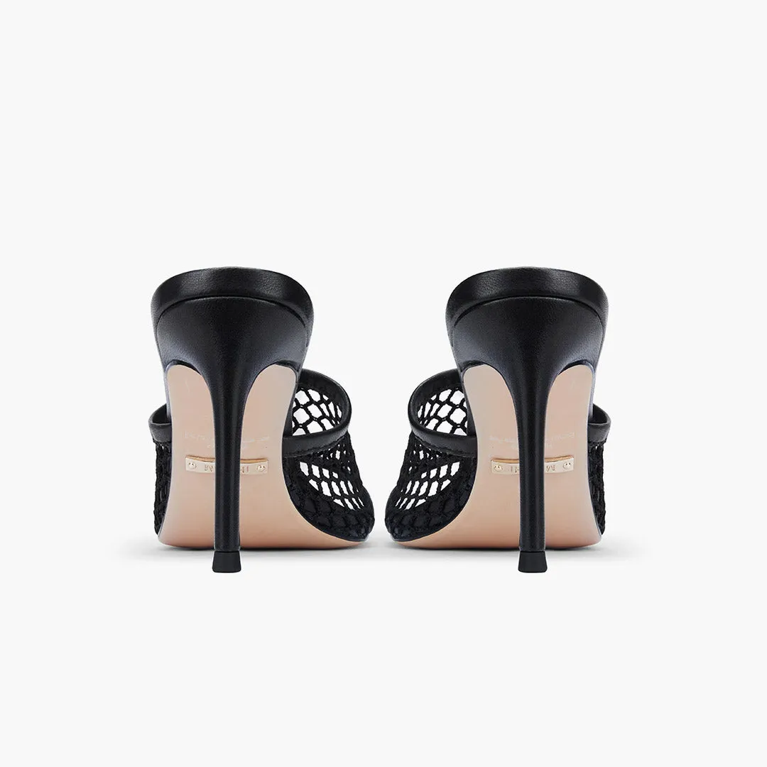 *Elowen - Black Mesh Mules