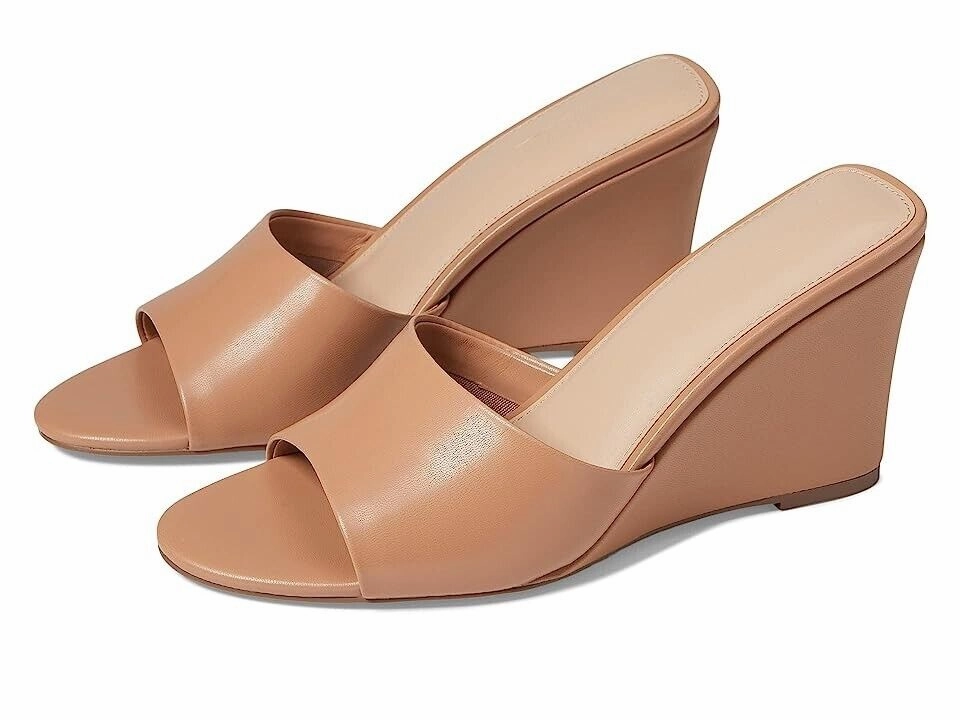 FARYL By Farylrobin Skye Sandal Women's US 12 Brown Round Toe Wedge Heel KHD910