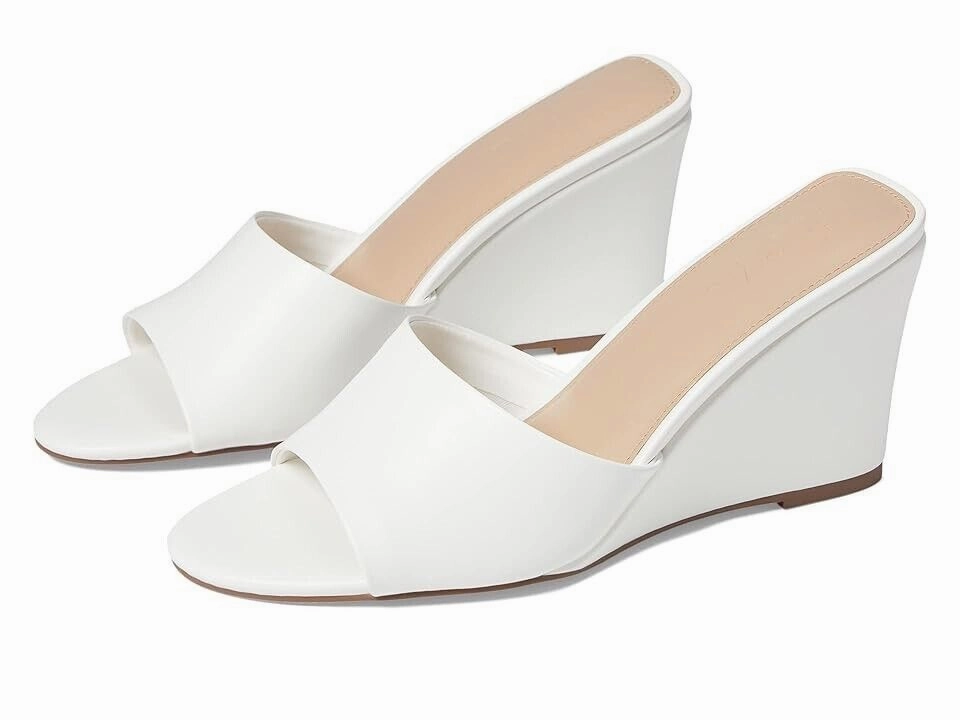 Faryl by Farylrobin Skye Sandals Women's US 12 White Round Toe Wedge Heel KHD904