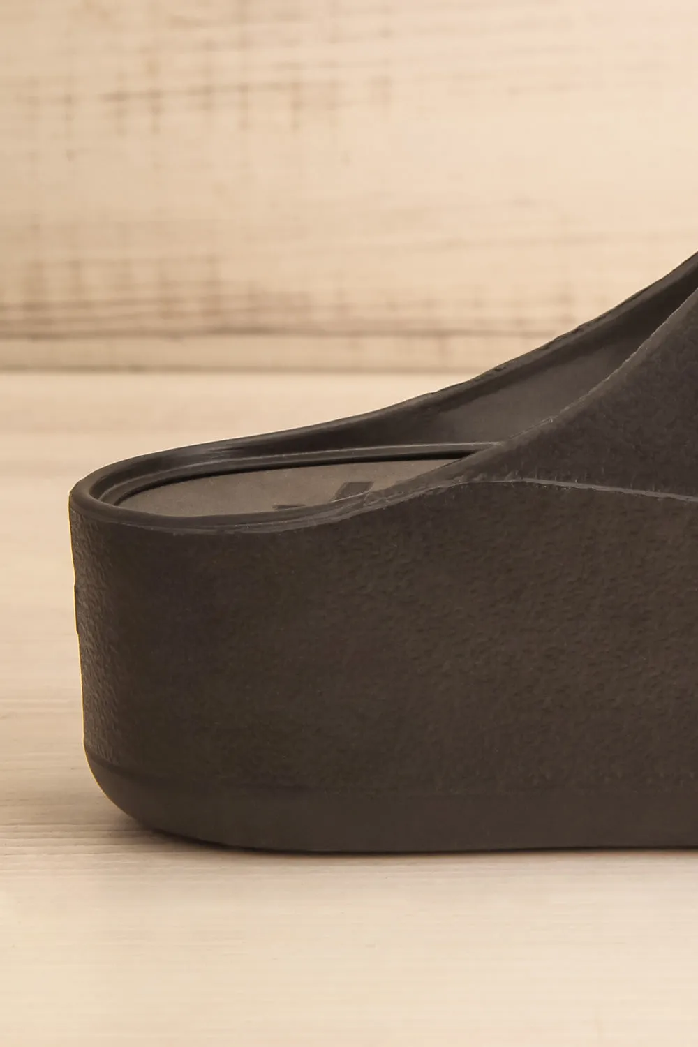 Fenix Black | Double Buckle Platform Sandals