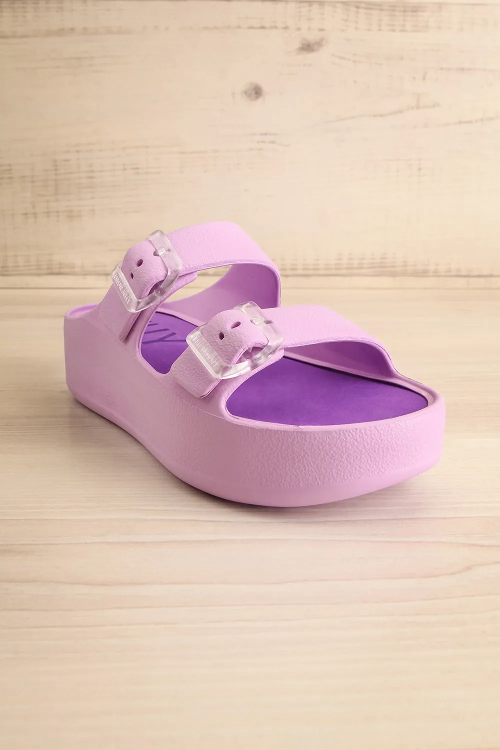 Fenix Lavender | Double Buckle Platform Sandals