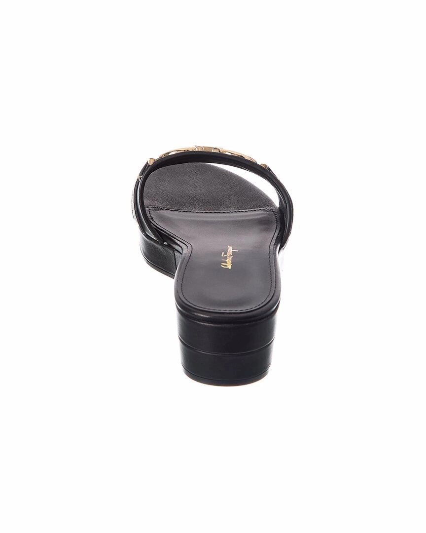 Ferragamo Gancini Leather Clog