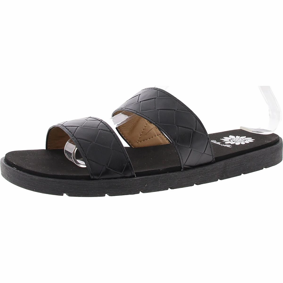 FEYLIE Womens Slip On Open Toe Flatform Sandals