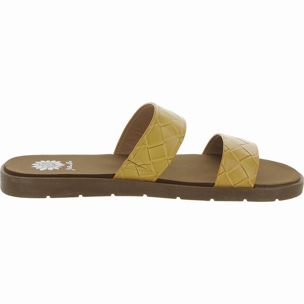 FEYLIE Womens Slip On Open Toe Flatform Sandals
