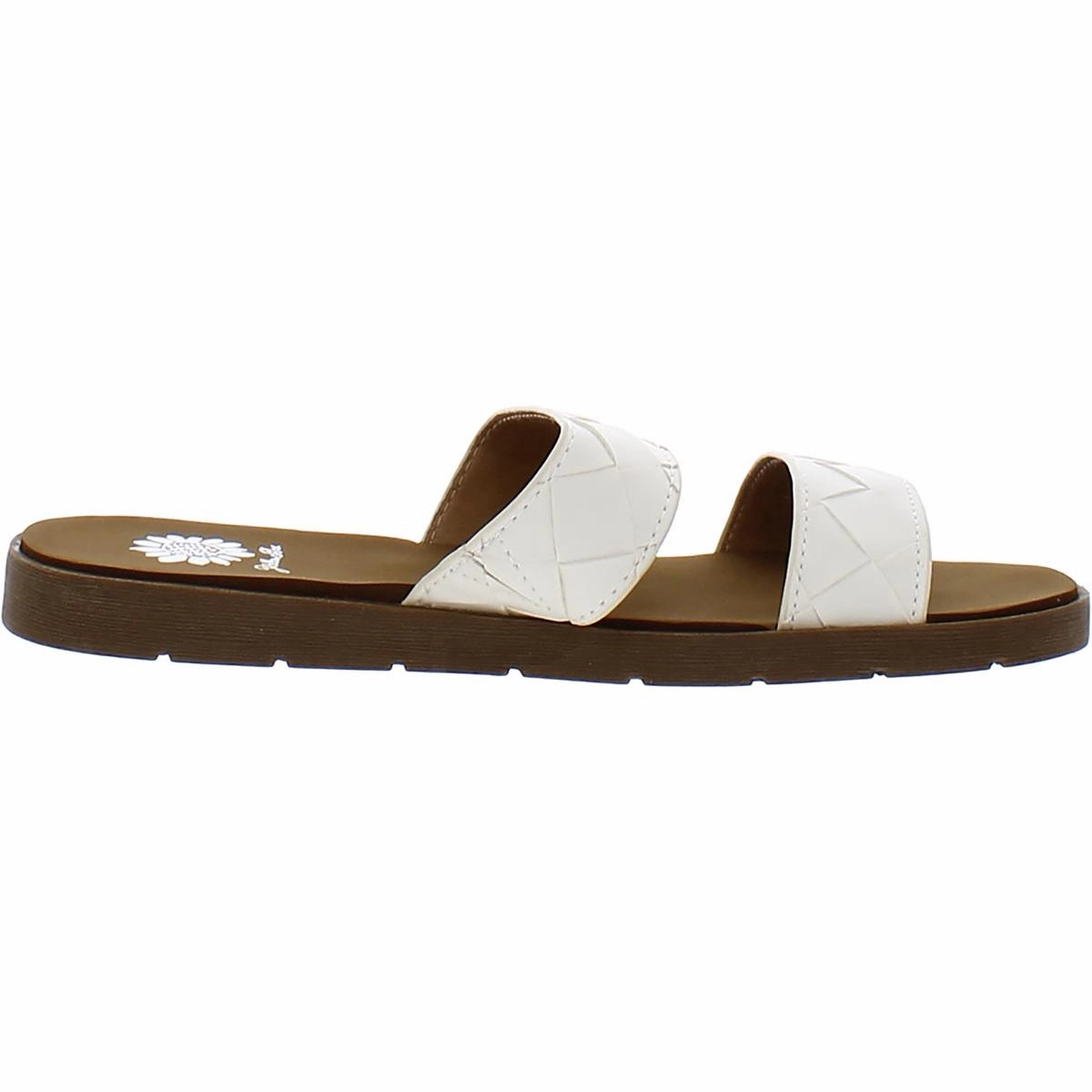 FEYLIE Womens Slip On Open Toe Flatform Sandals