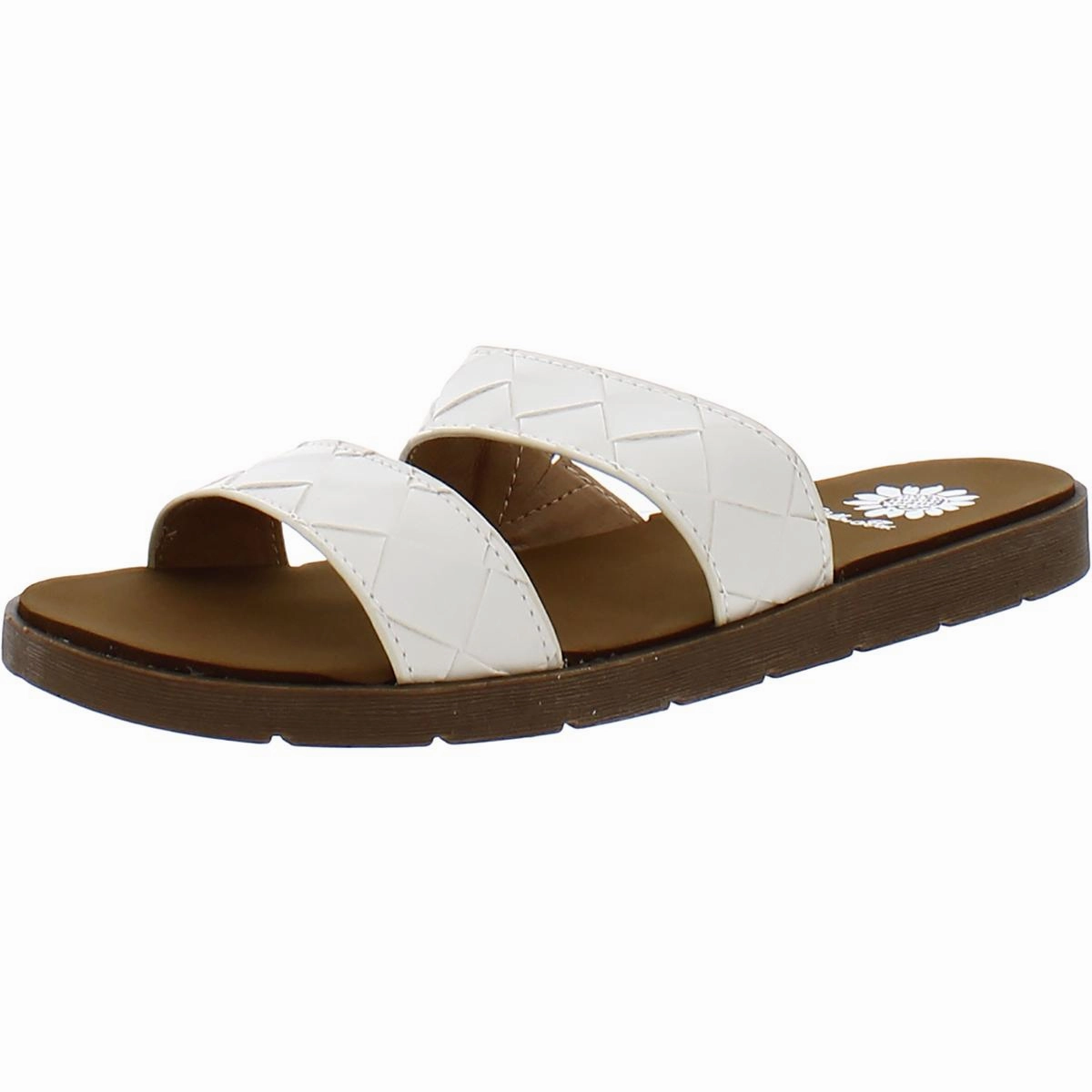 FEYLIE Womens Slip On Open Toe Flatform Sandals