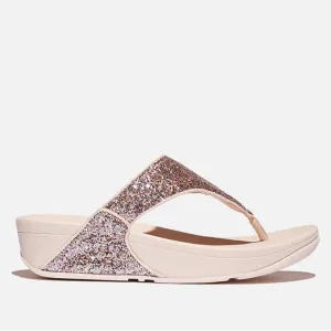FITFLOP LULU MULTI-TONAL GLITTER SANDALS - BLUSH PINK