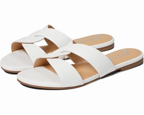 French Sole Kori Sandal Womens 7.5 White Leather Open Toe Slip-On Strappy KHD449