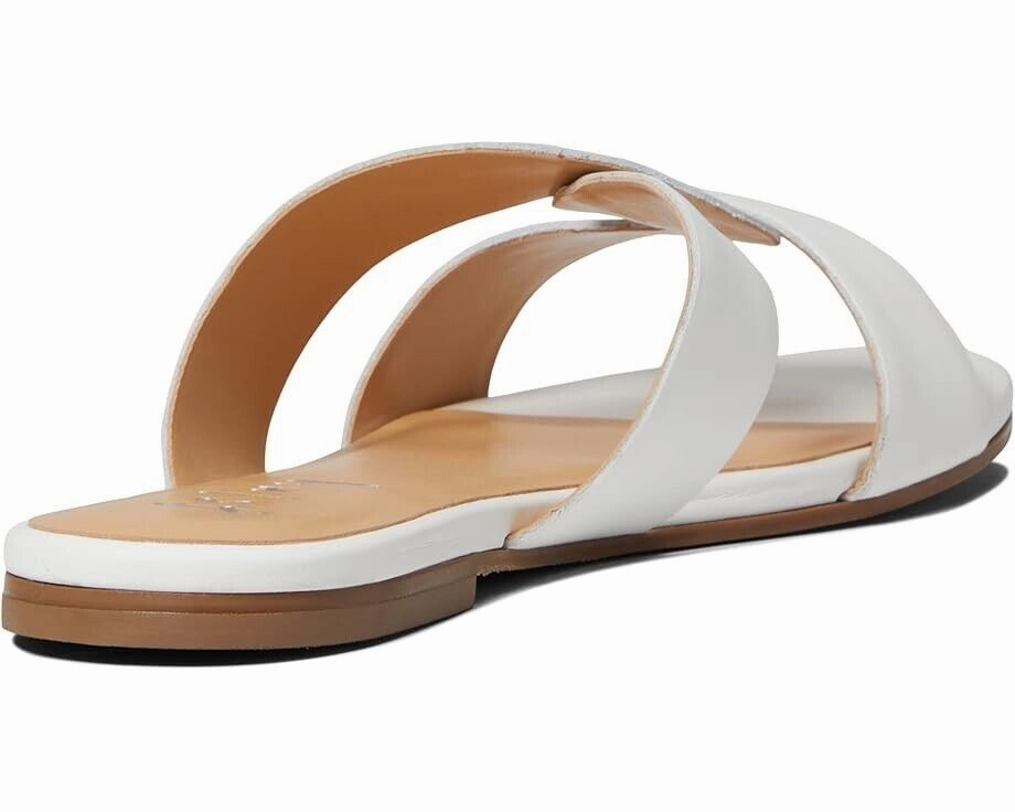 French Sole Kori Sandal Womens 7.5 White Leather Open Toe Slip-On Strappy KHD449